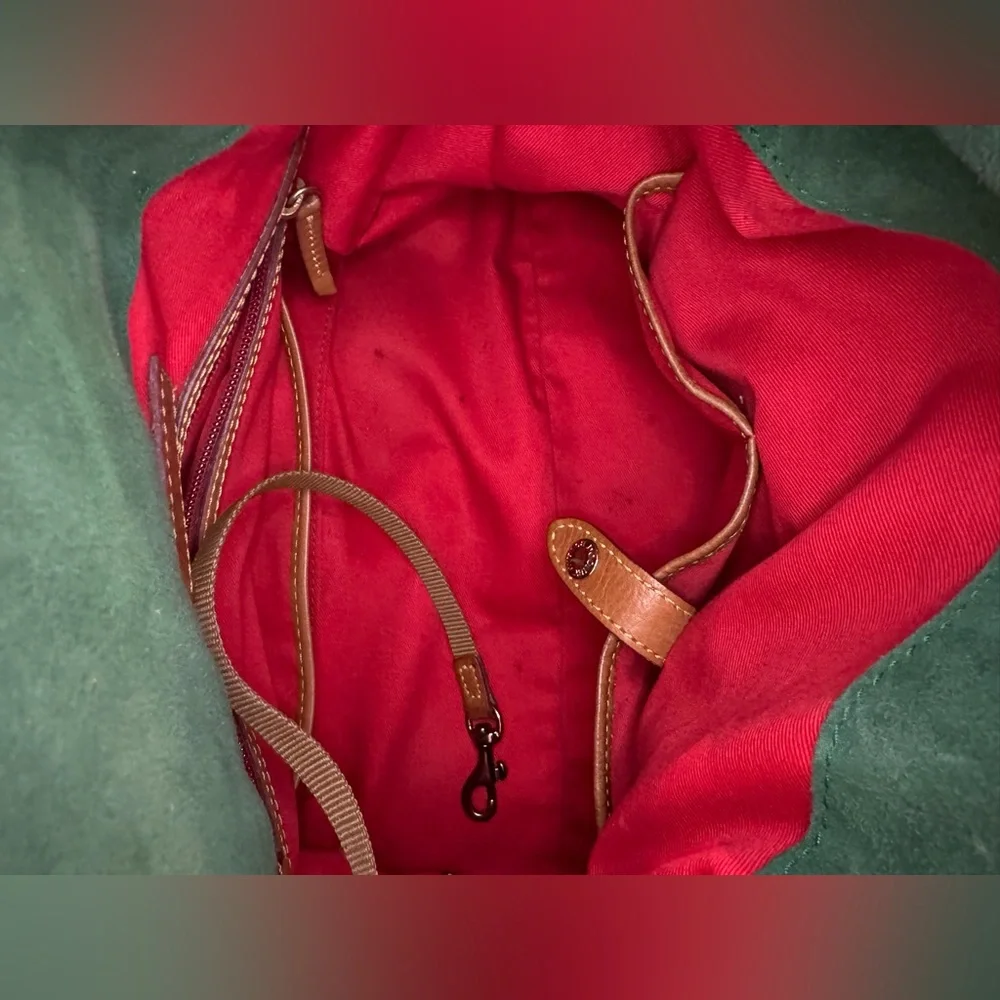 Dooney & Bourke Tan Leather Satchel with Braided Handle